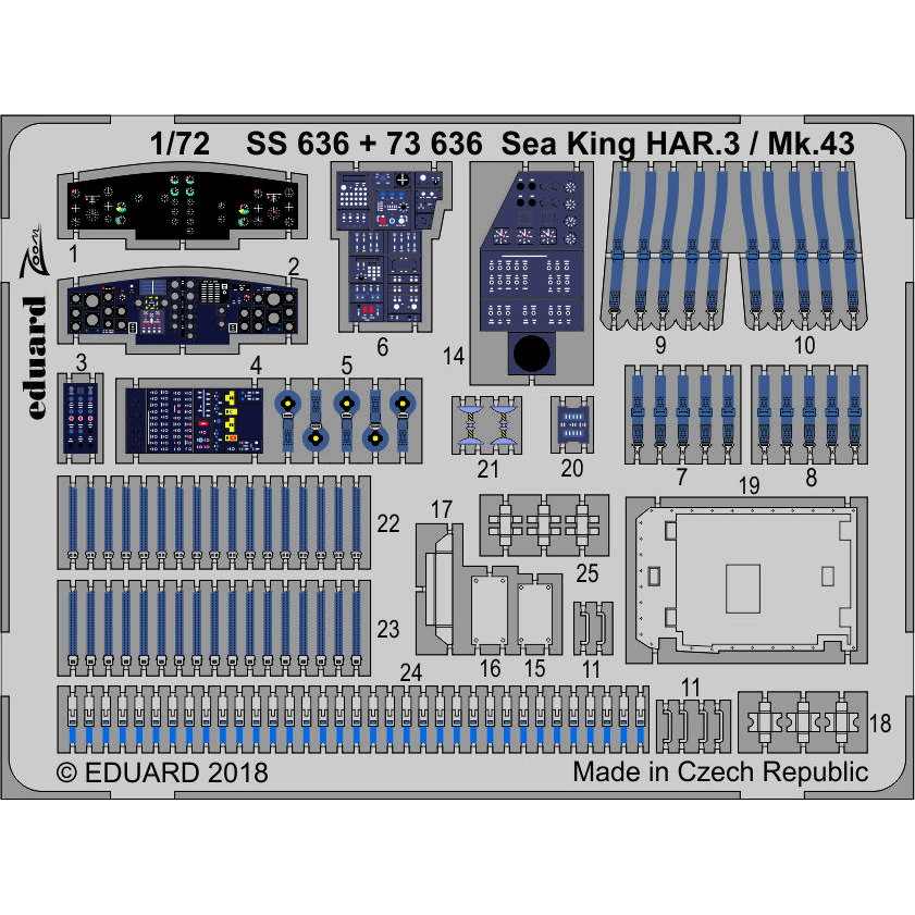 【新製品】73636 塗装済 ウエストランド シーキング HAR3/Mk43 内装