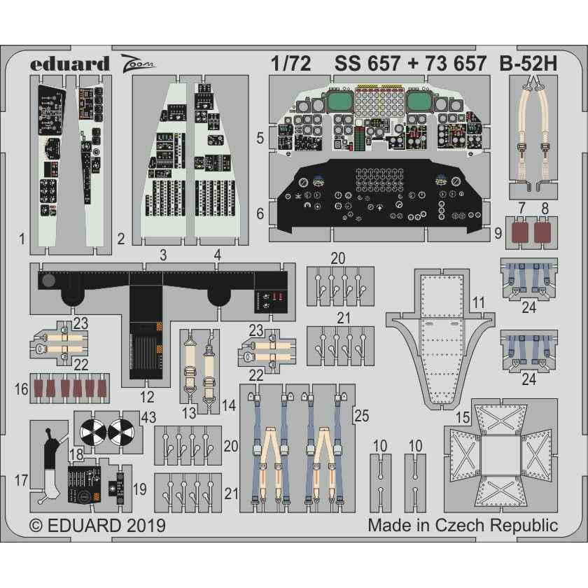 【新製品】73657 塗装済 ボーイング B-52H 内装エッチングパーツ (モデルコレクト用)