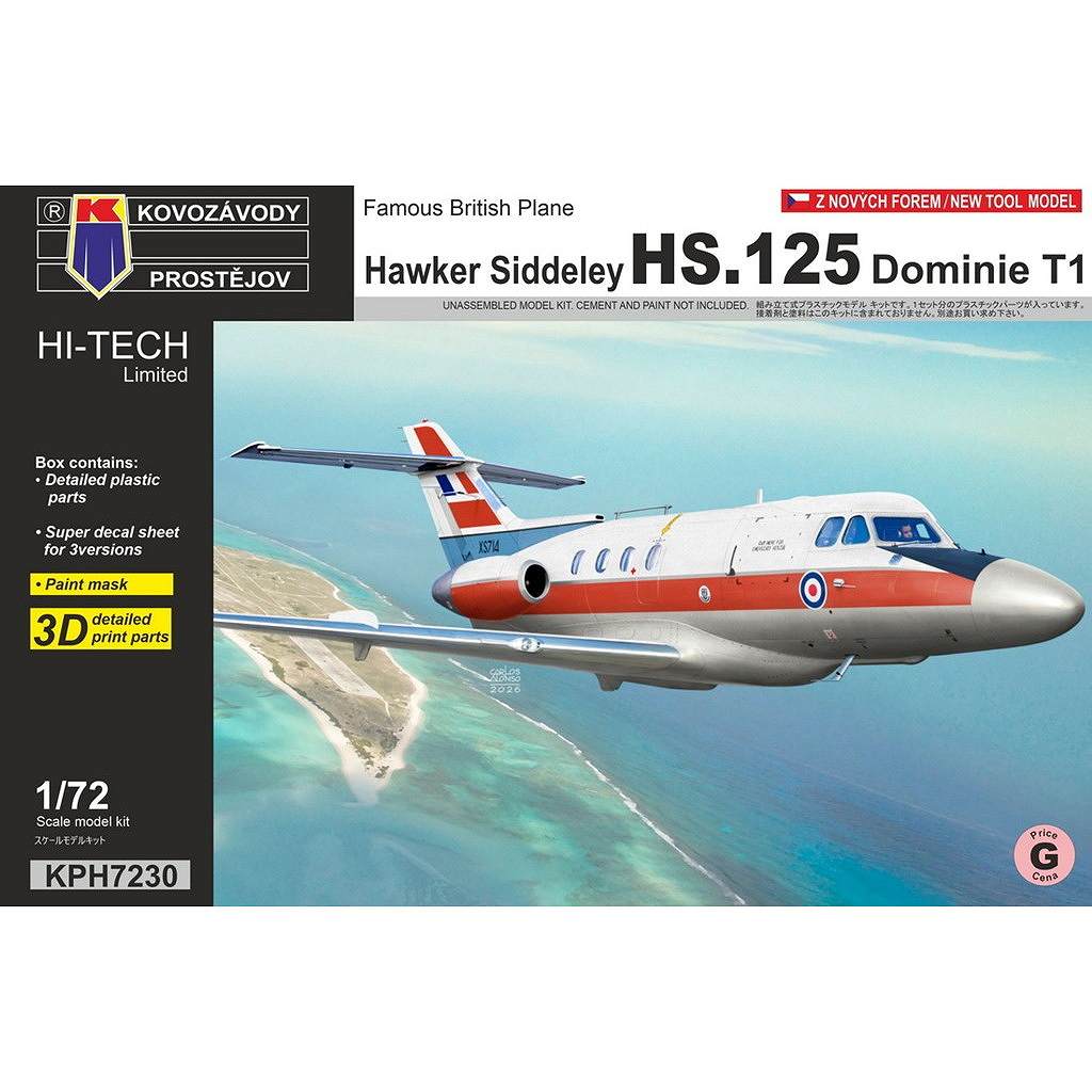 【新製品】KPH7230 1/72 ホーカー・シドレー HS.125 ドミネ T1