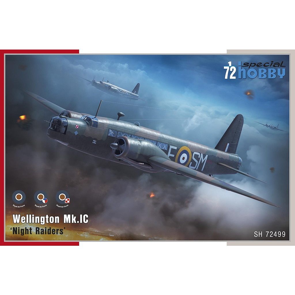 【新製品】72499 1/72 ビッカース ウェリントン Mk.IC 夜間爆撃機
