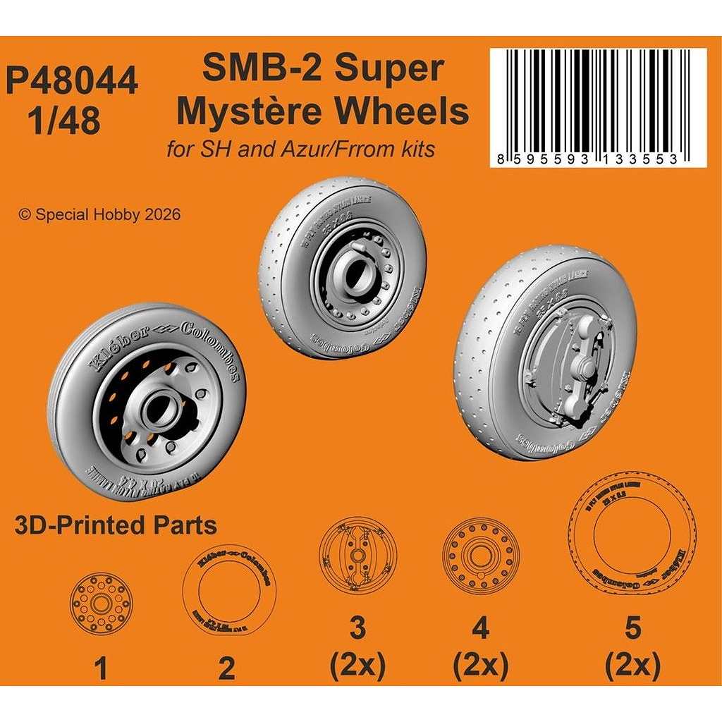 【新製品】P48044 1/48 SMB-2 シュペル ミステール 自重変形ホイール (スペシャルホビー/アズールフロム用)