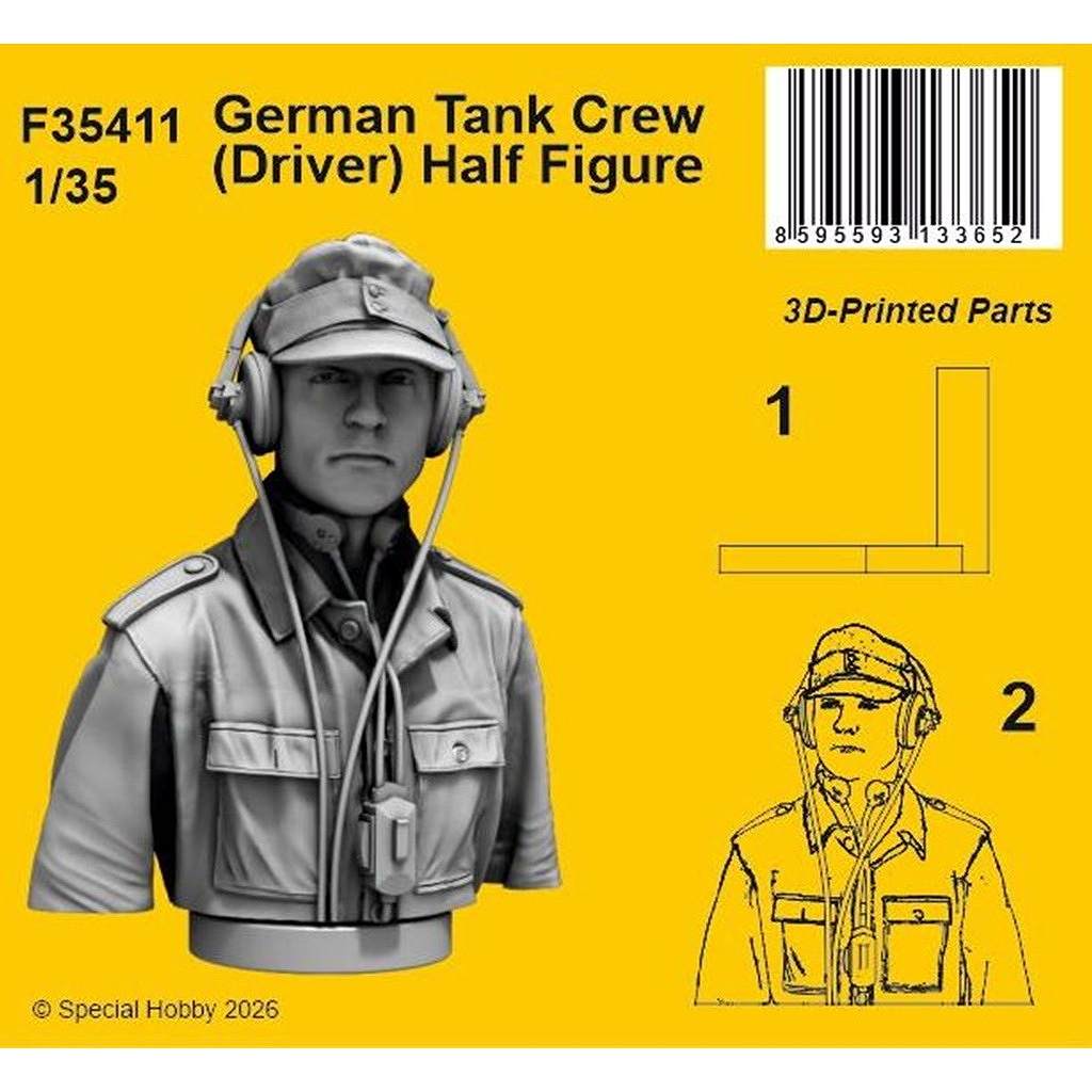 【新製品】F35411 1/35 WWII ドイツ軍 戦車ドライバー (半身像)