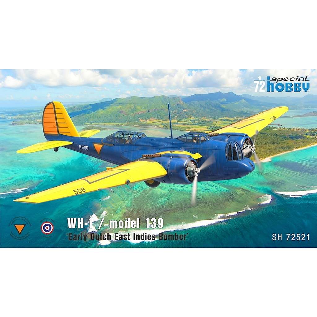 【新製品】SH72521 1/72 WH-1/モデル139 オランダ領東インド陸軍航空隊 初期爆撃機