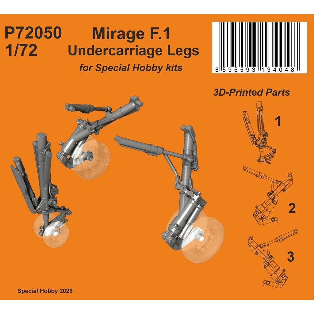 【新製品】P72050 1/72 ミラージュ F.1 着陸装置セット (スペシャルホビー用)