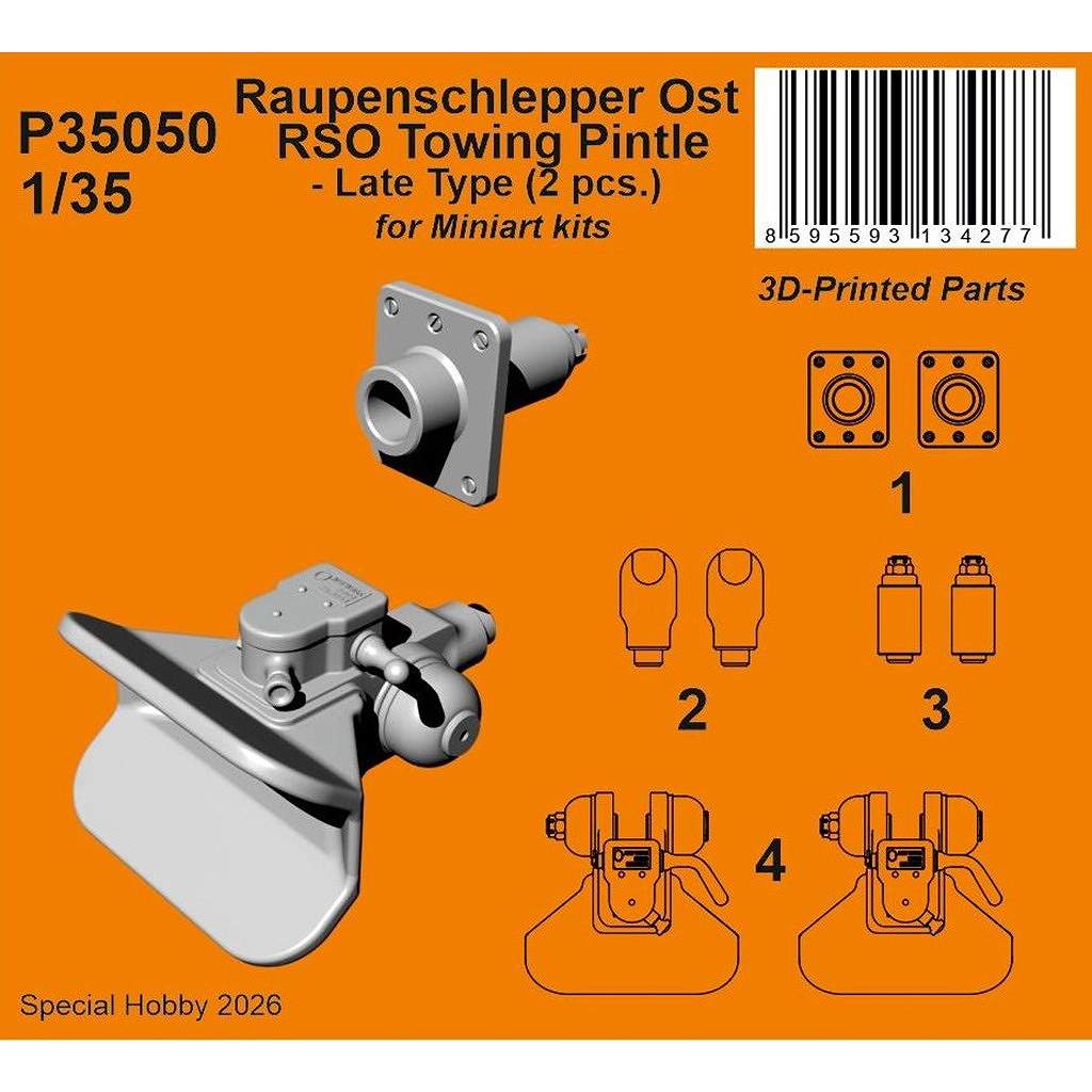 【新製品】P35050 1/35 ラウペンシュレッパー Ost RSO 後期型牽引ピントル (2個入) (ミニアート用) 後期型牽引ピントル (2個入) (ミニアート用) 後期型牽引ピントル (2個入) (ミニアート用)