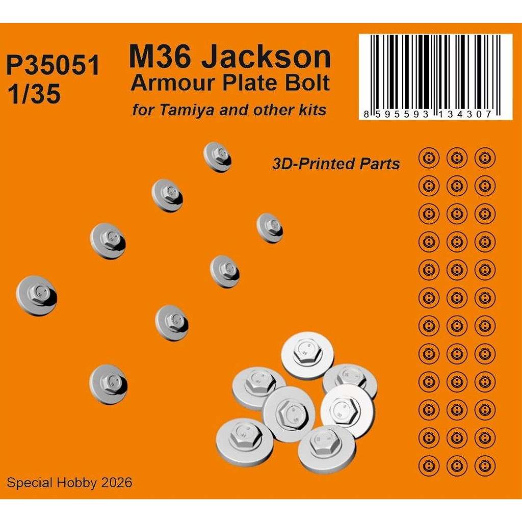 【新製品】P35051 1/35 M36 ジャクソン 防弾板ボルト (36個入) (タミヤ・汎用)