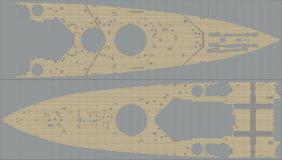 【再入荷】35004WD1 イギリス海軍 戦艦 プリンス・オブ・ウェールズ用 木製甲板