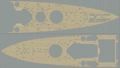 【再入荷】35008WD1 イギリス海軍 戦艦 キング・ジョージ5世用 木製甲板