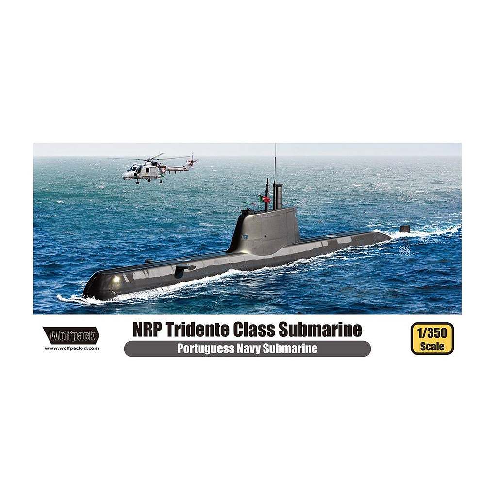 【新製品】WP13504 1/350 ポルトガル海軍 トリデンテ級潜水艦 w/スーパーリンクス Mk.95 (プレミアムエディションキット)