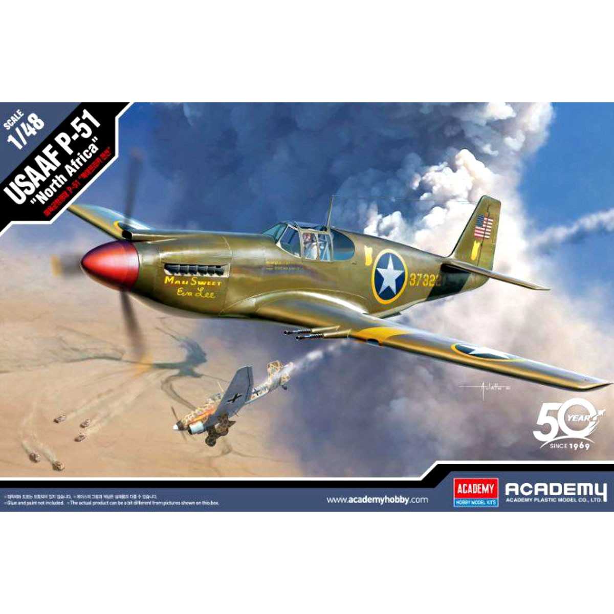 【再入荷】12338 1/48 ノースアメリカン P-51 マスタング 北アフリカ戦線