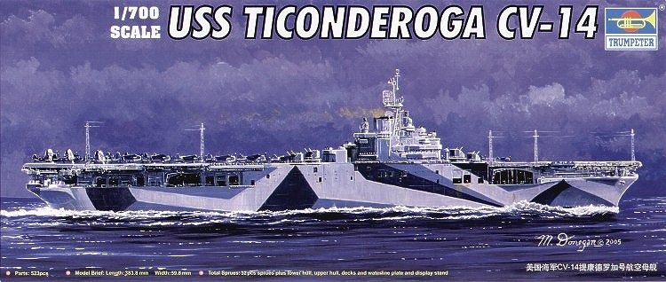 【新製品】05736)米国海軍 エセックス級航空母艦 CV-14 タイコンデロガ(長船体)