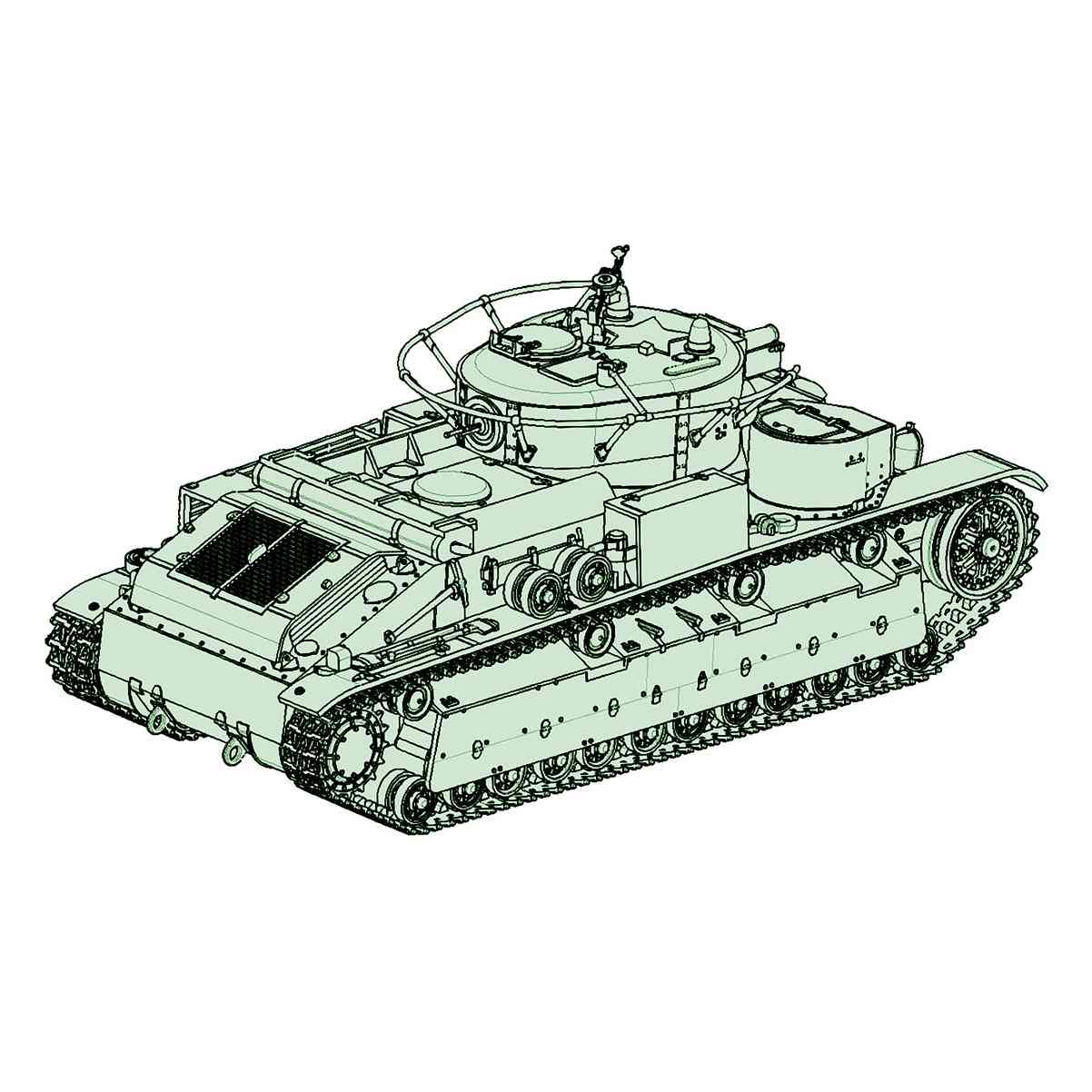 【新製品】07150 ソビエト軍 T-28多砲塔戦車(溶接仕様)