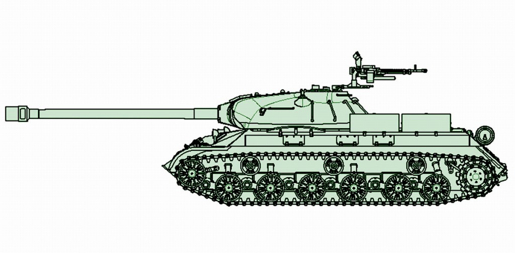 【新製品】07163)ソビエト軍 JS-3 60口径122ｍｍ砲搭載型
