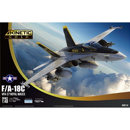 【新製品】K48114 1/48 F/A-18C ホーネット 米海兵隊 VFA-27 ロイヤルメイセス